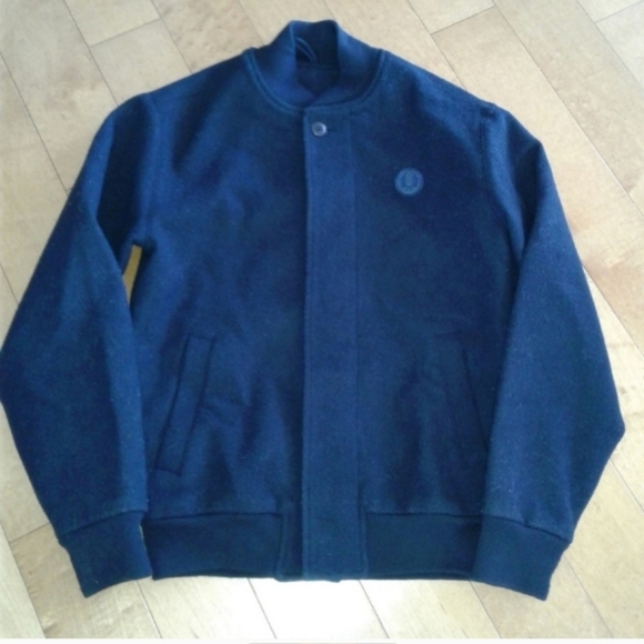 Fred perry bomber jacket college baseball varisity size XS wool black unisex - Picture 1 of 5